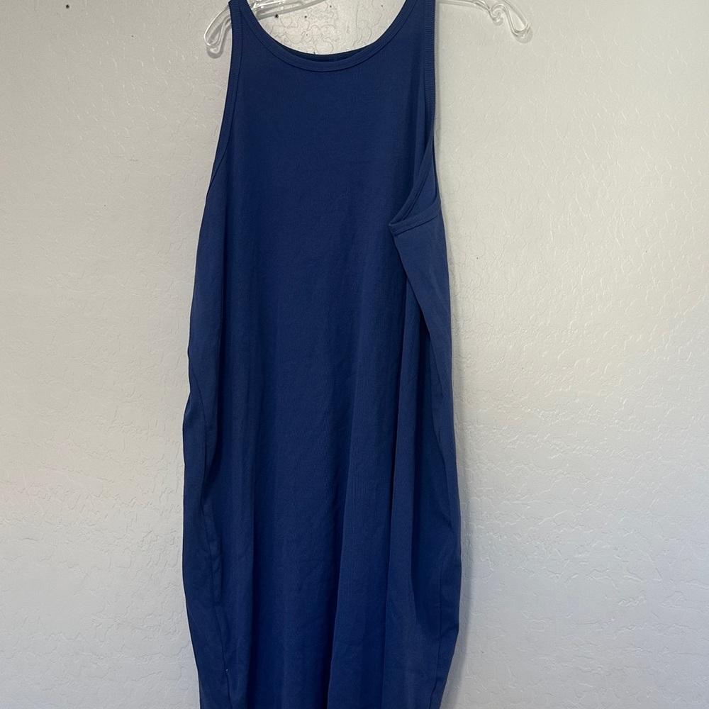 Old‎ navy Blue Sleeveless tank Dress Womens plus size 4X mini cotton blend sun